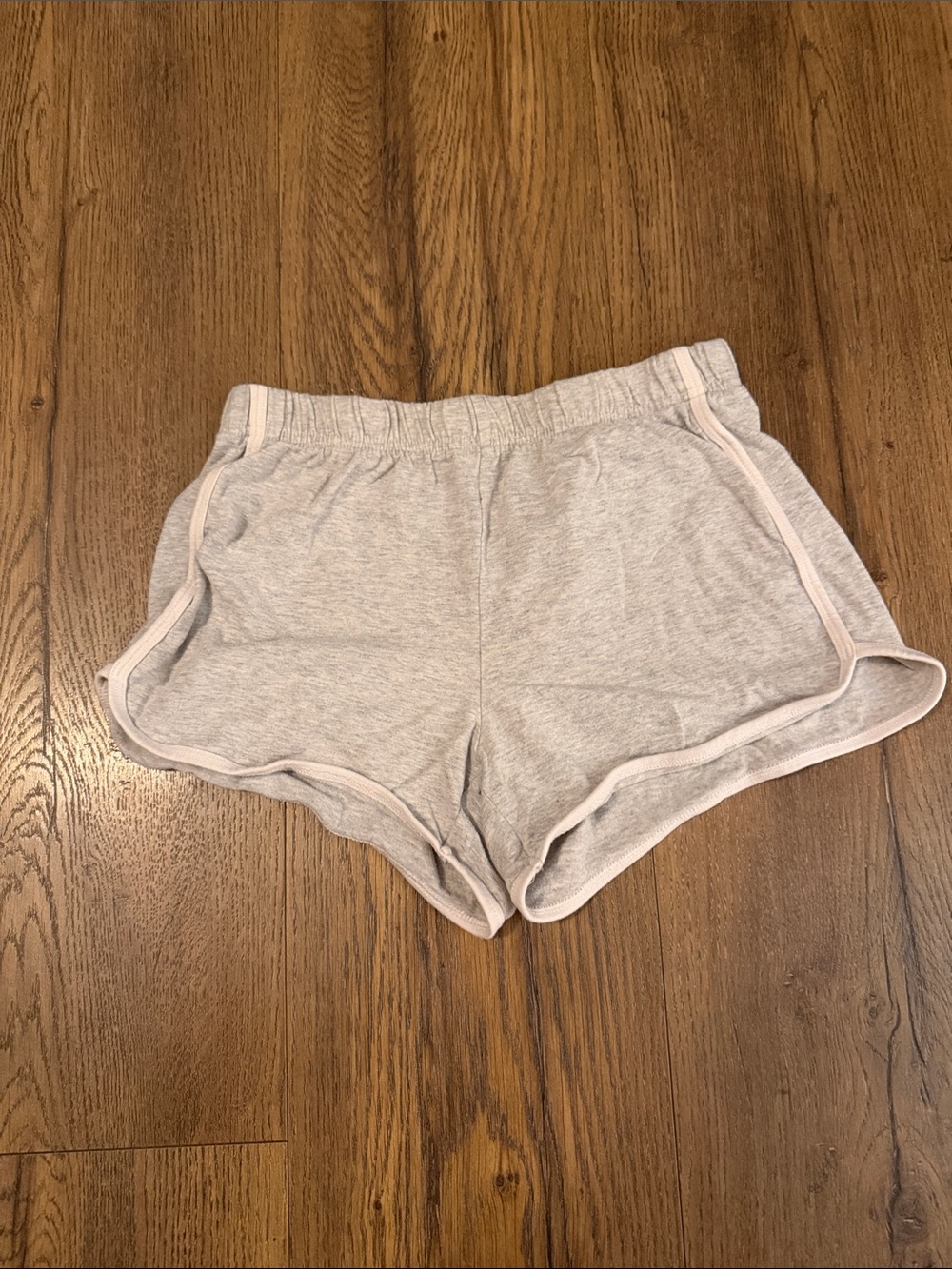 SO Heather Gray Lounge Shorts with Pale Pink Trim